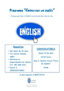 Queres practicar o inglés? En Arzúa xa podes!