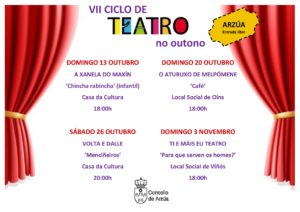 Cartel VII Ciclo de Teatro no Outono - Concello de Arzúa