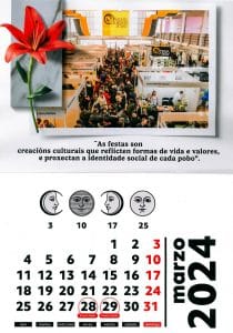 O Concello de Arzúa reparte entre a veciñanza o calendario municipal do ano 2024.