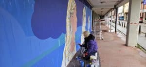 Un mural de Lidia Cao lucirá en Arzúa para conmemorar o 8 de marzo, Día Internacional das Mulleres